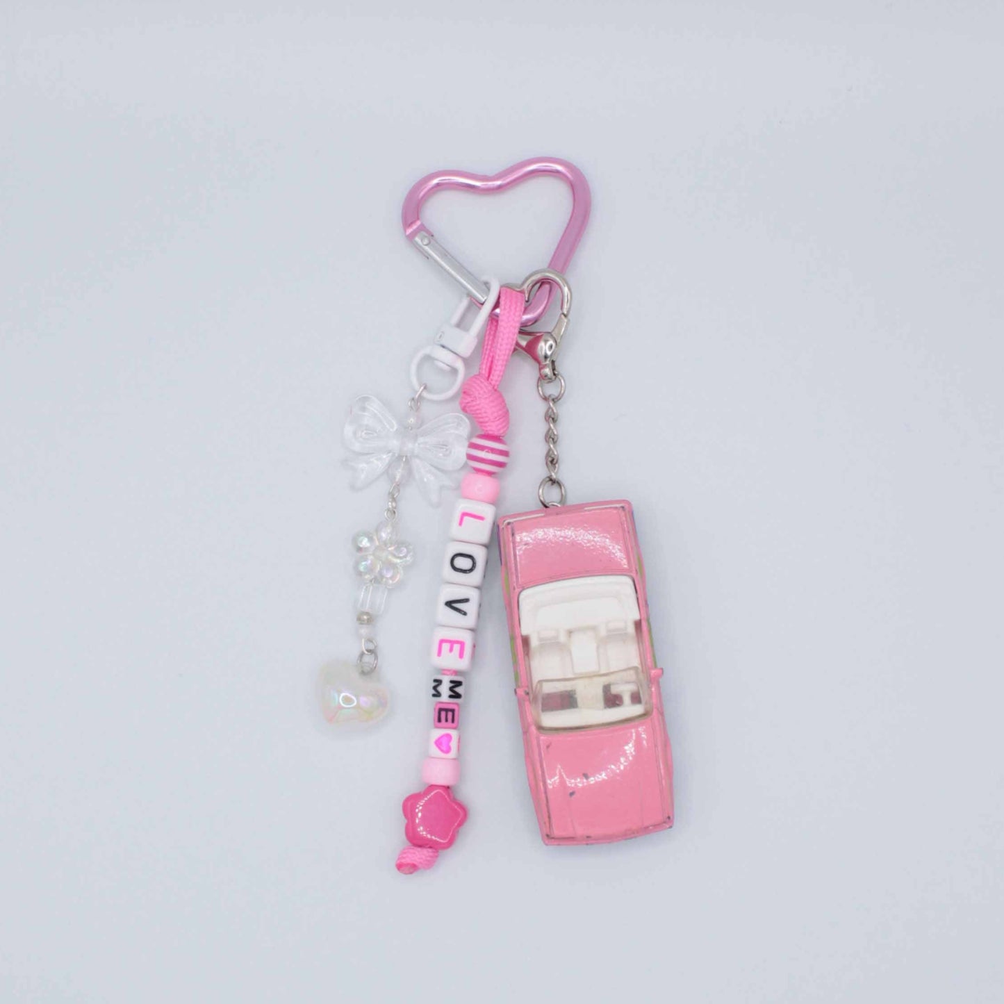 Pink Convertible Vintage Car Charm