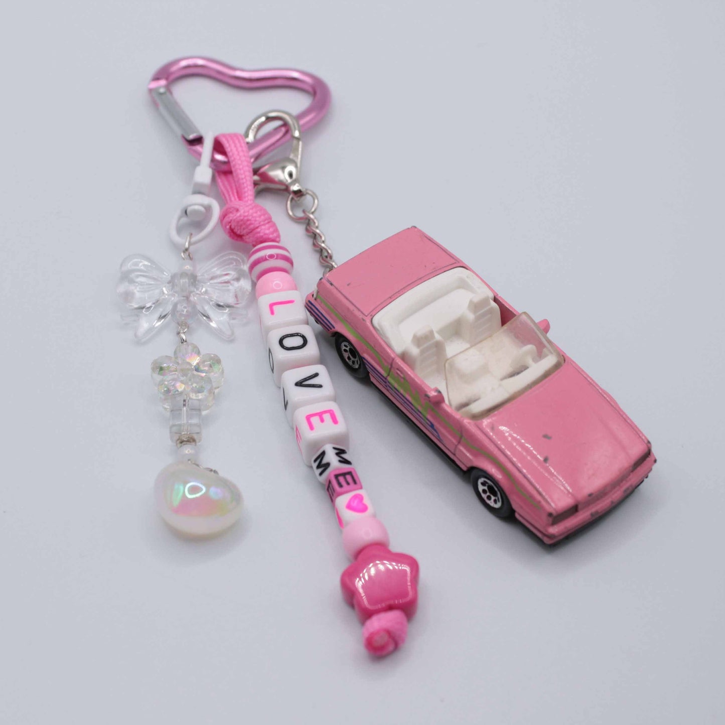 Pink Convertible Vintage Car Charm