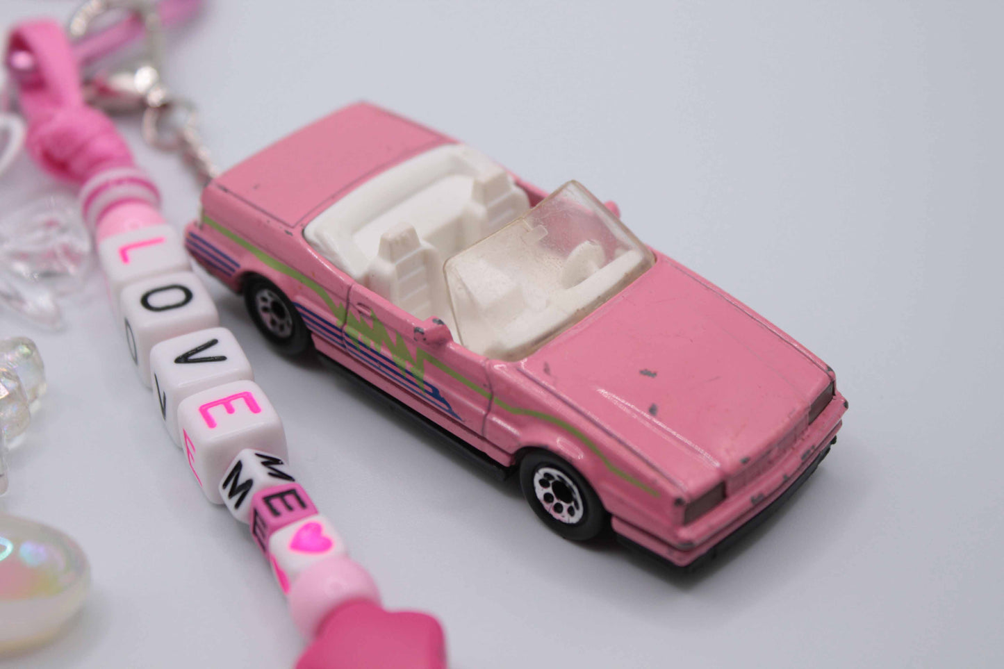Pink Convertible Vintage Car Charm