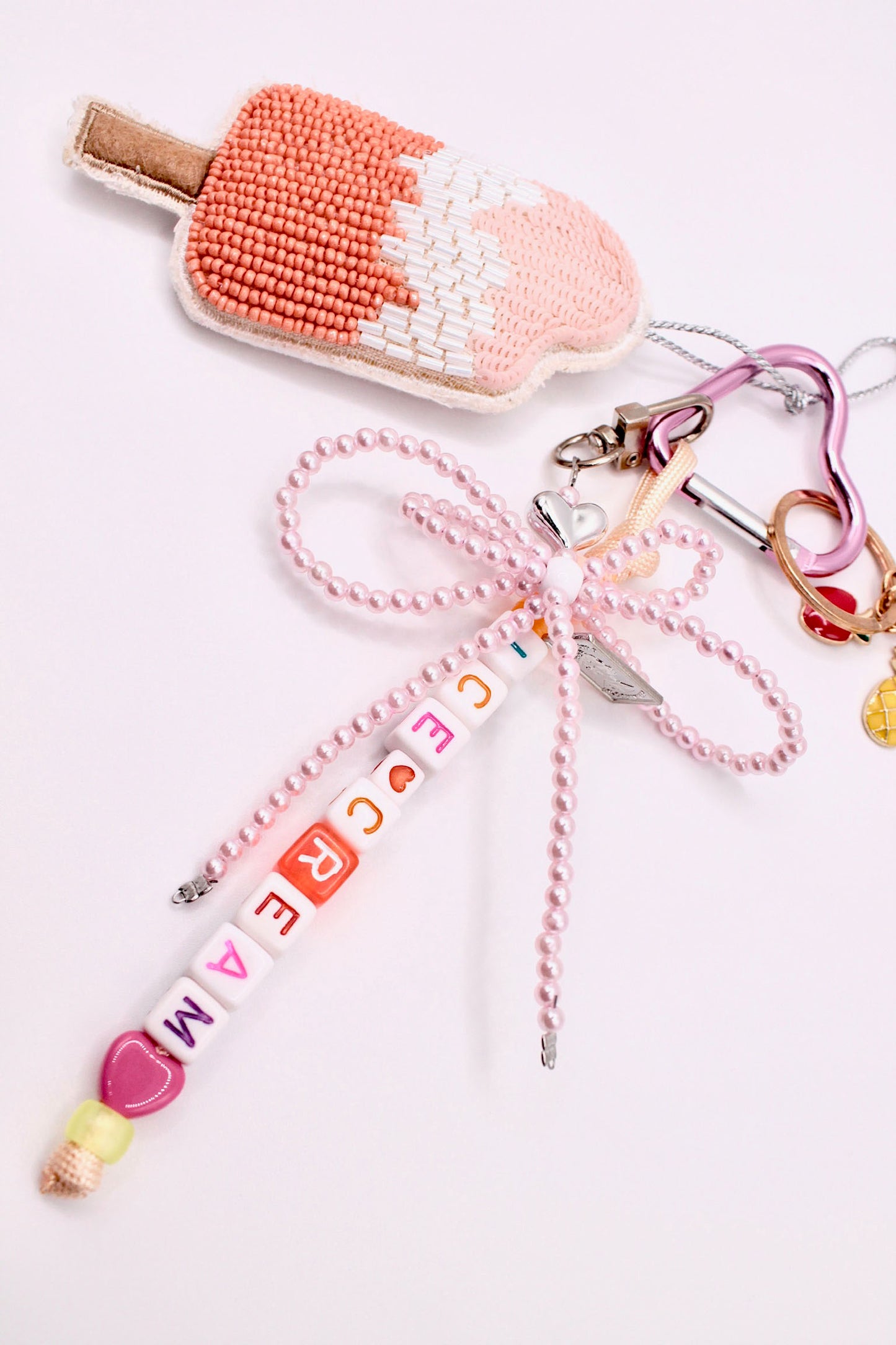Pink Popsicle Bag Charm 🍧