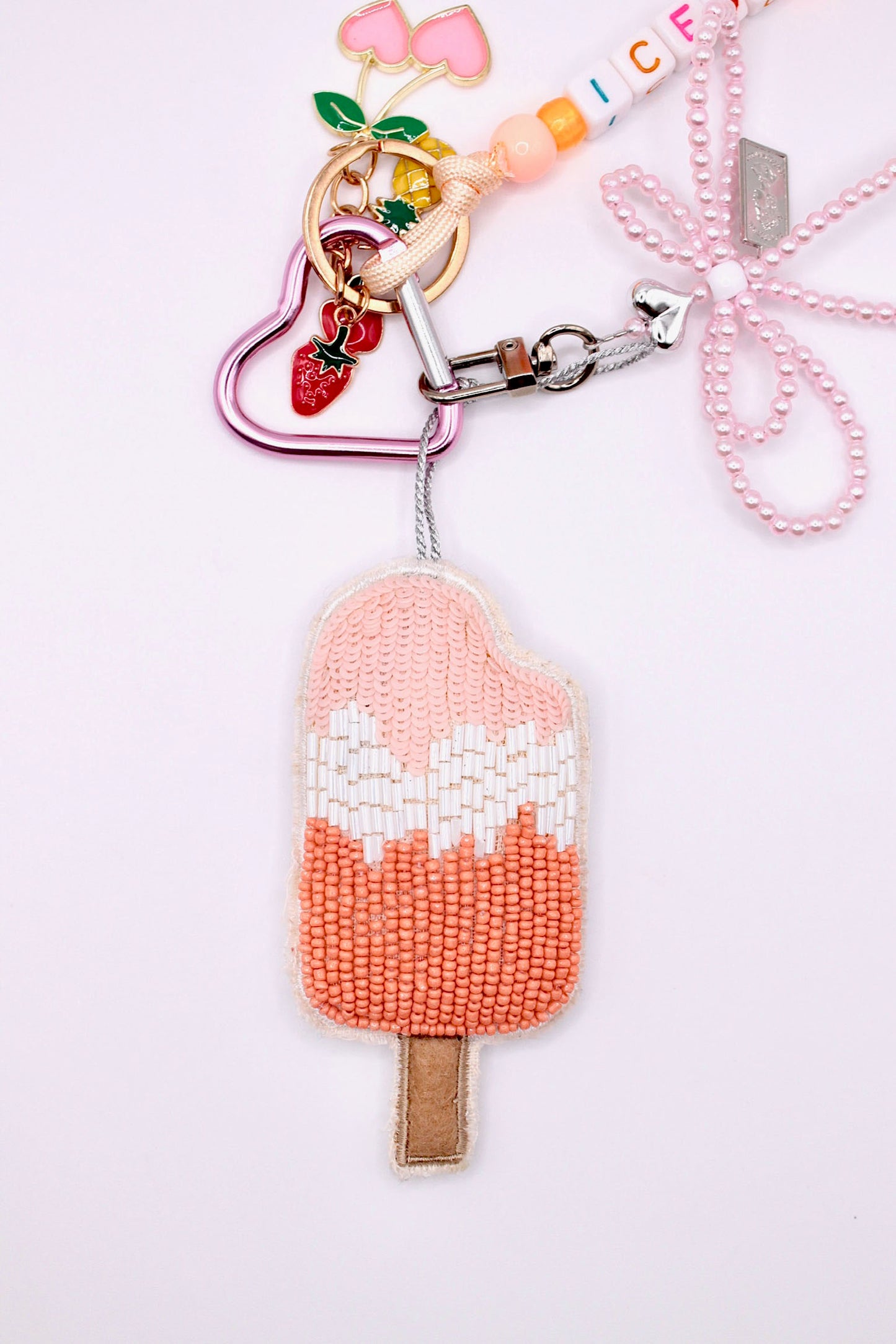 Pink Popsicle Bag Charm 🍧