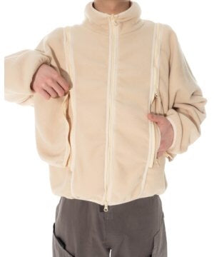 Noren Fleece Jacket Beige by PHINGERIN sold at nation Osaka.