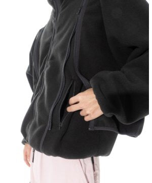 Noren Fleece Jacket Black by PHINGERIN sold at nation Osaka.