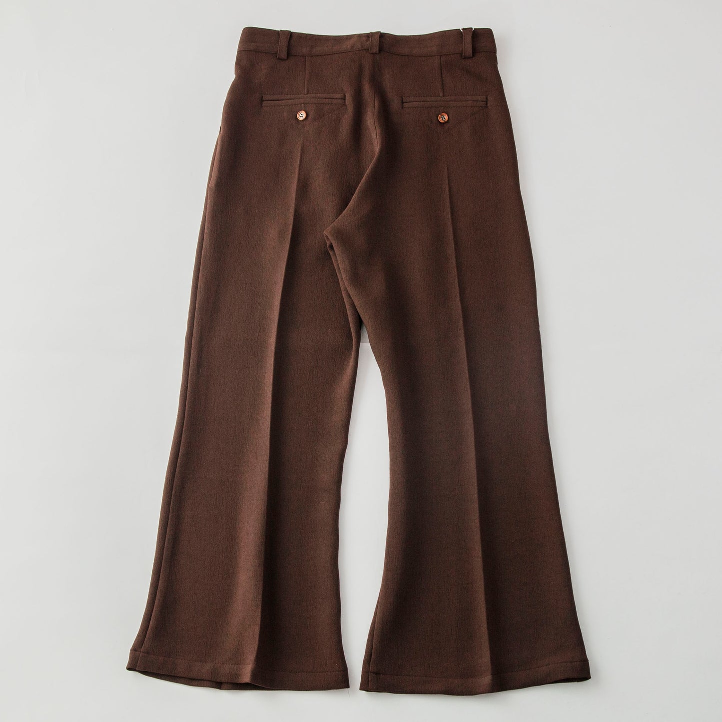 Crepe Georgette Bootcut Trousers by RICE NINE TEN sold at nation Osaka.