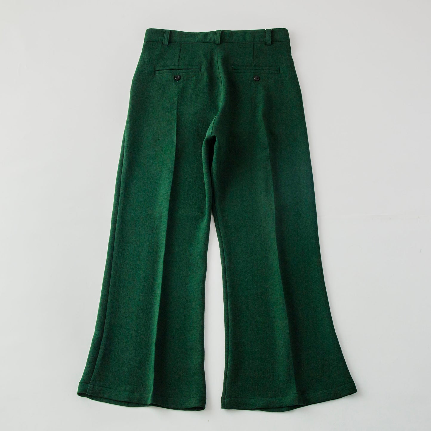 Crepe Georgette Bootcut Trousers by RICE NINE TEN sold at nation Osaka.