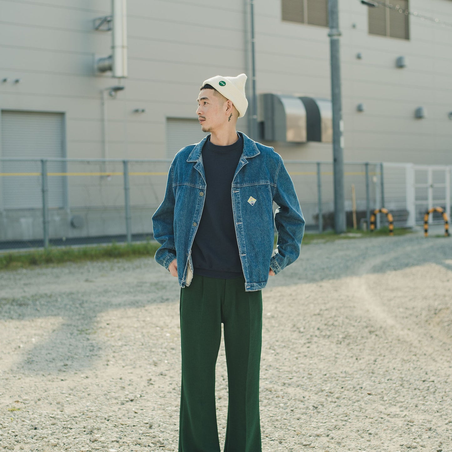 Crepe Georgette Bootcut Trousers