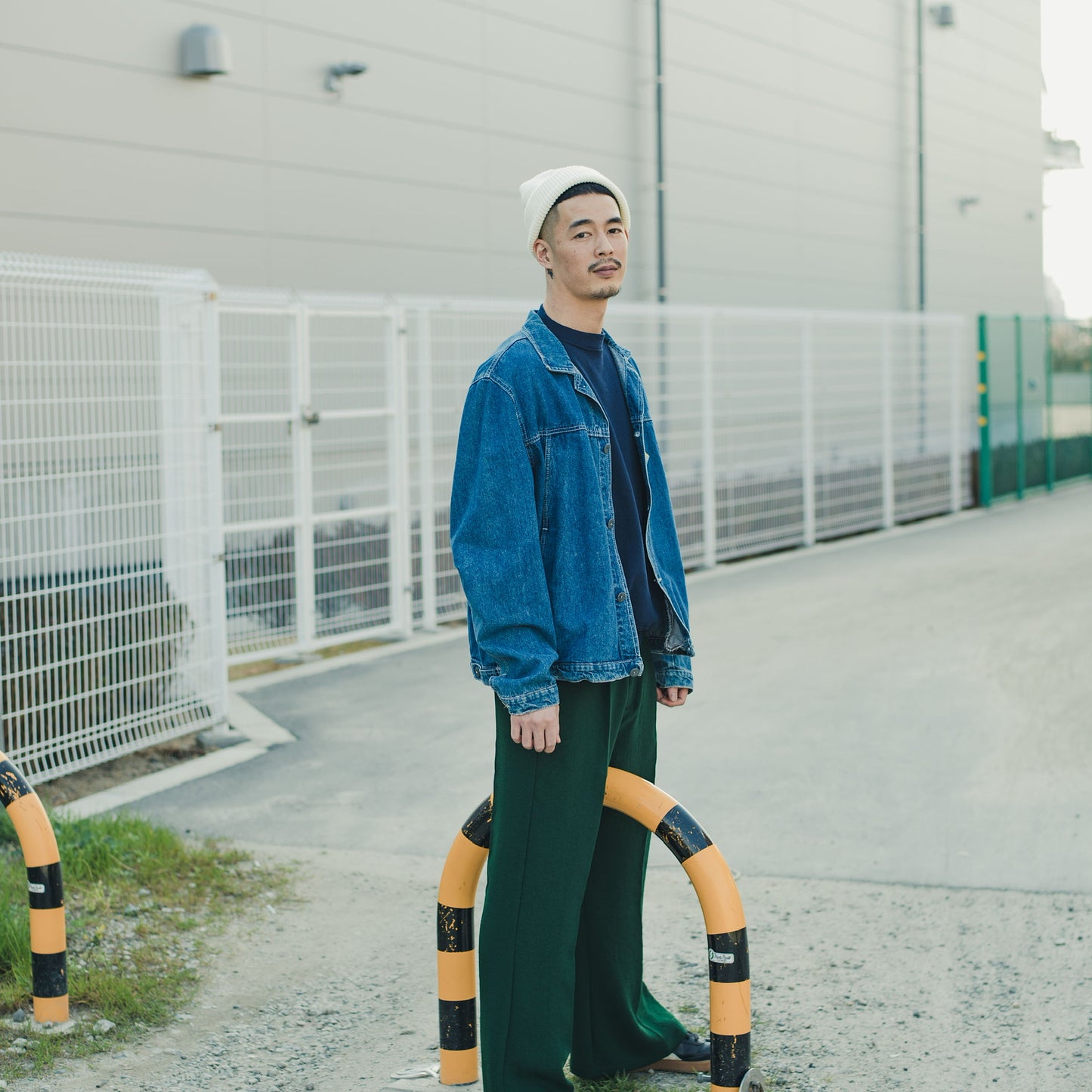 Crepe Georgette Bootcut Trousers by RICE NINE TEN sold at nation Osaka.