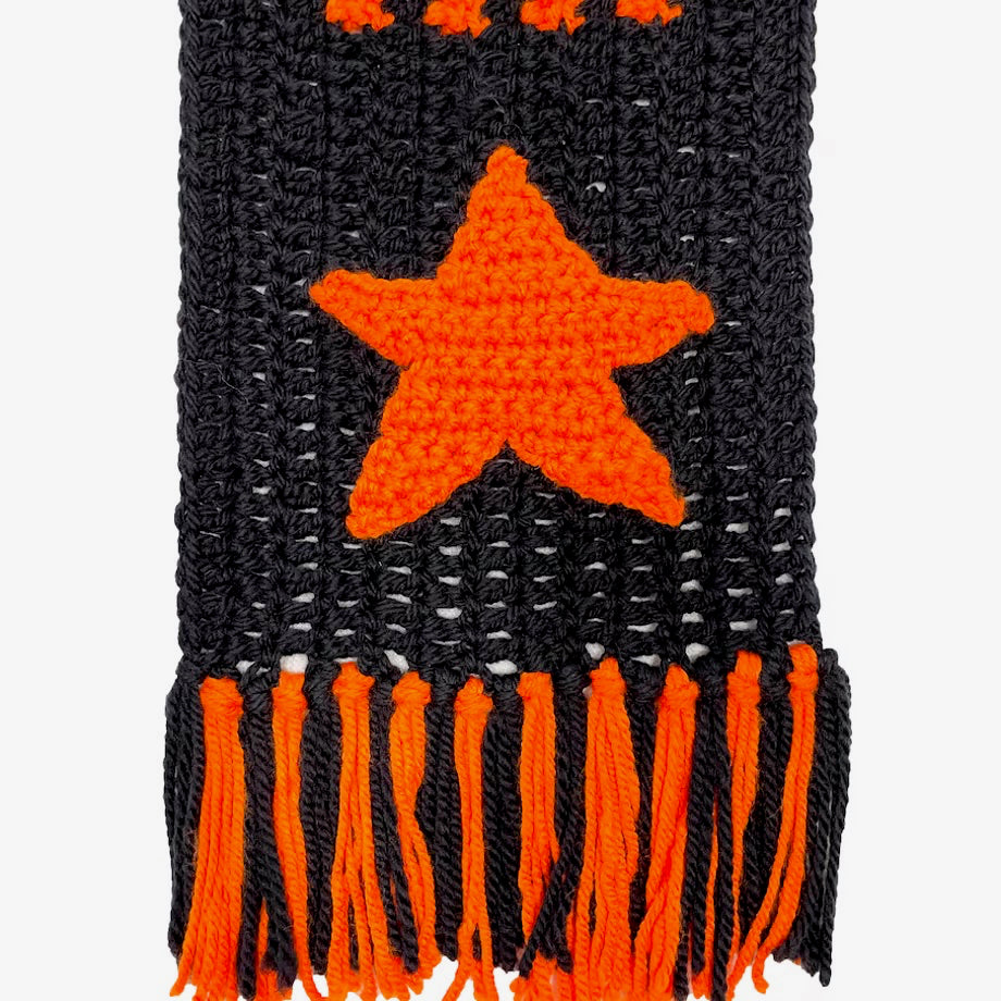 Hand Knitted Crochet Scarf by RICE NINE TEN sold at nation Osaka.