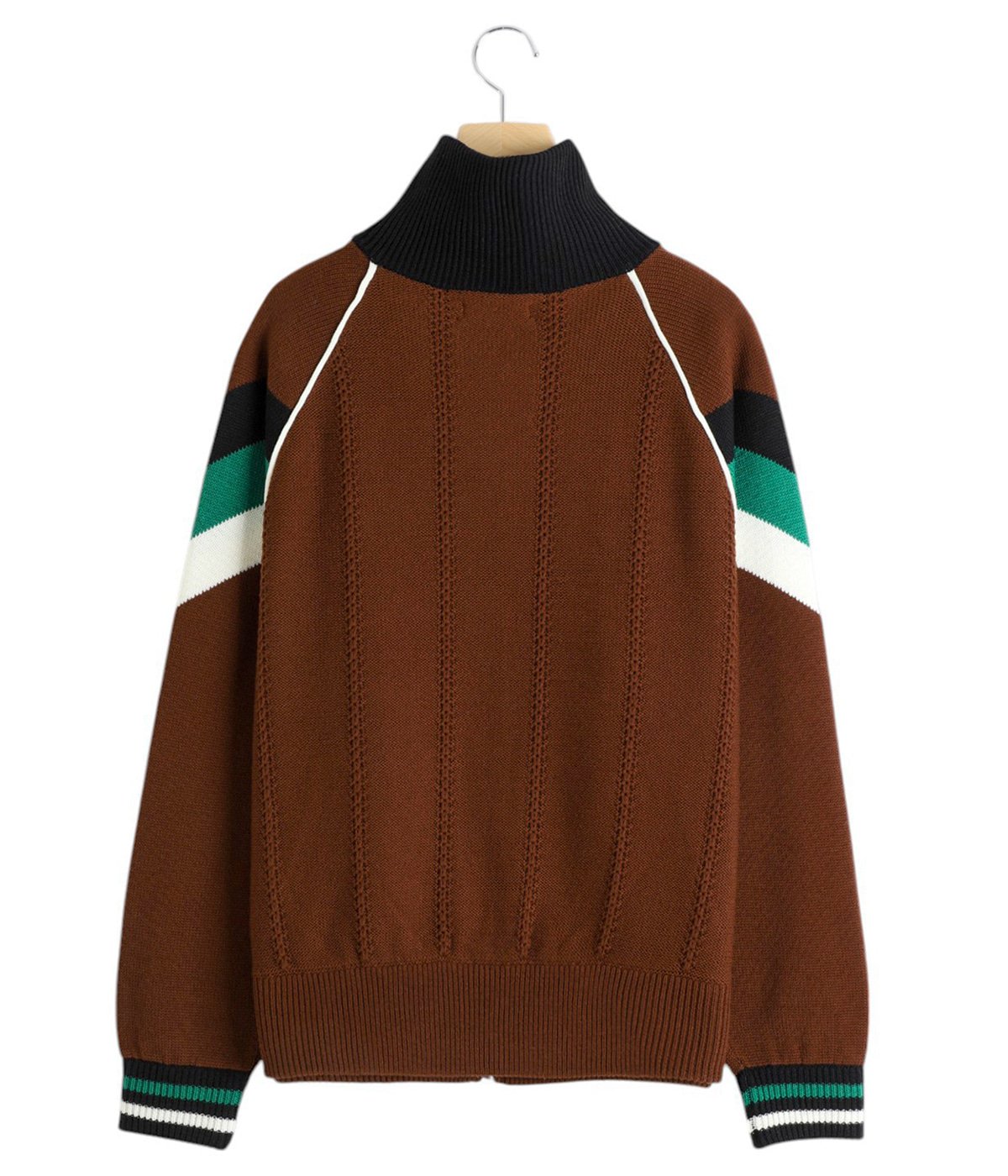 KNITTED TRACK JACKET by RICE NINE TEN sold at nation Osaka.