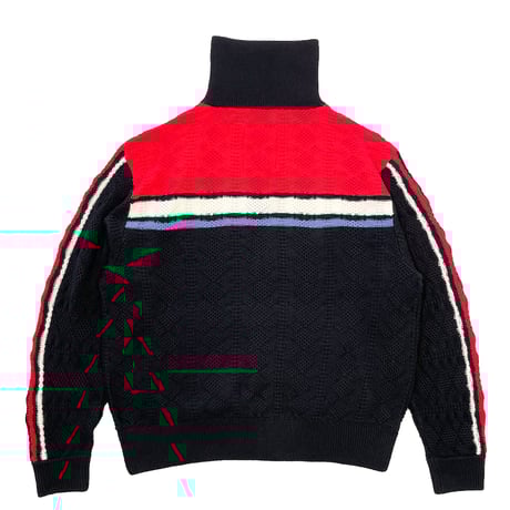 Knitting Track Jacket by RICE NINE TEN sold at nation Osaka.