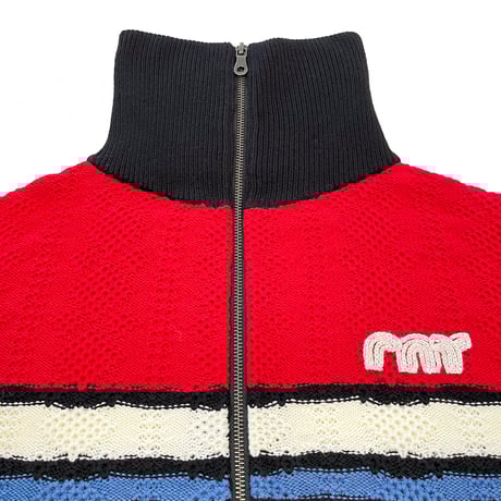 Knitting Track Jacket by RICE NINE TEN sold at nation Osaka.