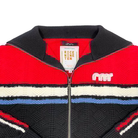 Knitting Track Jacket by RICE NINE TEN sold at nation Osaka.