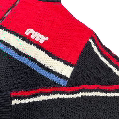 Knitting Track Jacket by RICE NINE TEN sold at nation Osaka.