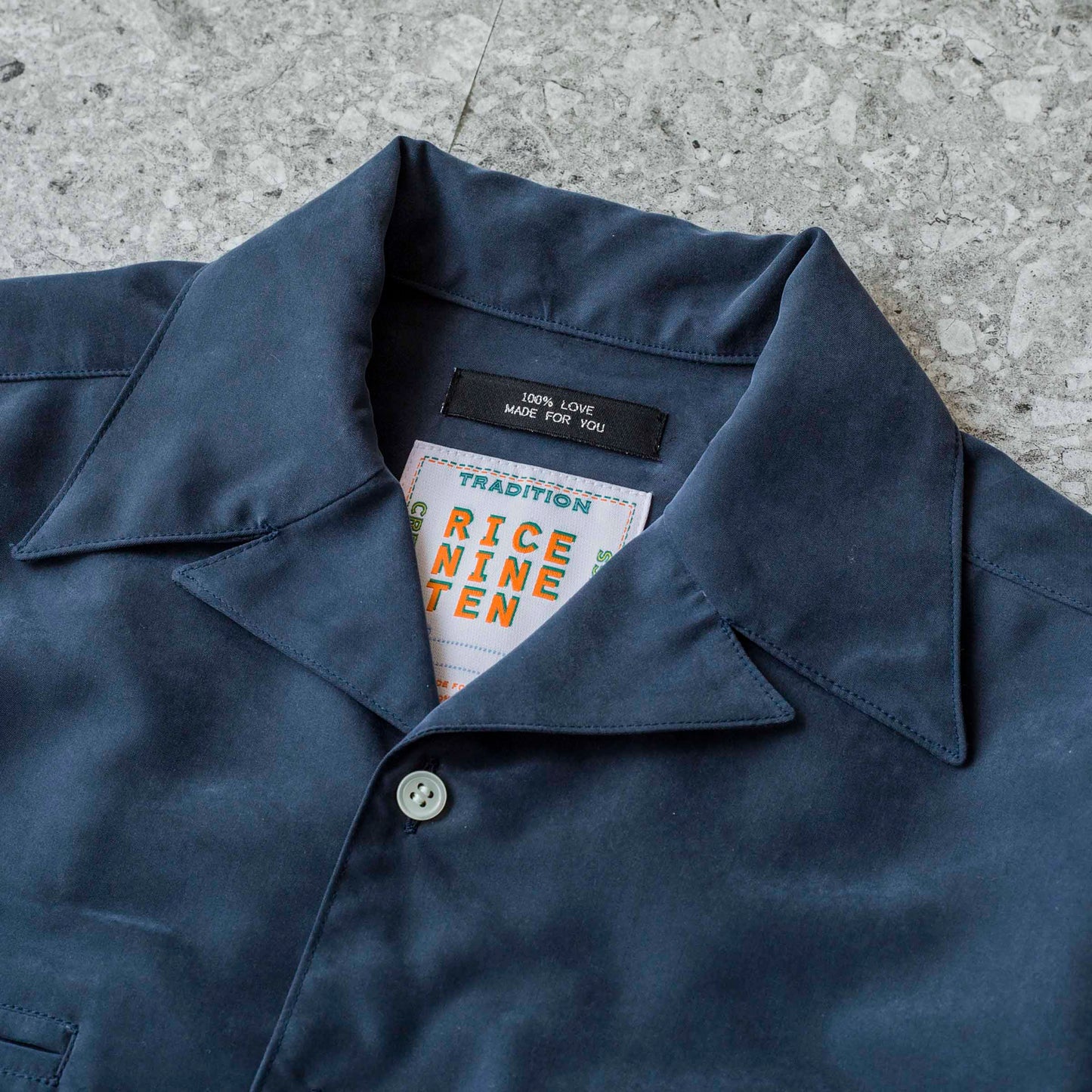Open Collar Shirt by RICE NINE TEN sold at nation Osaka.