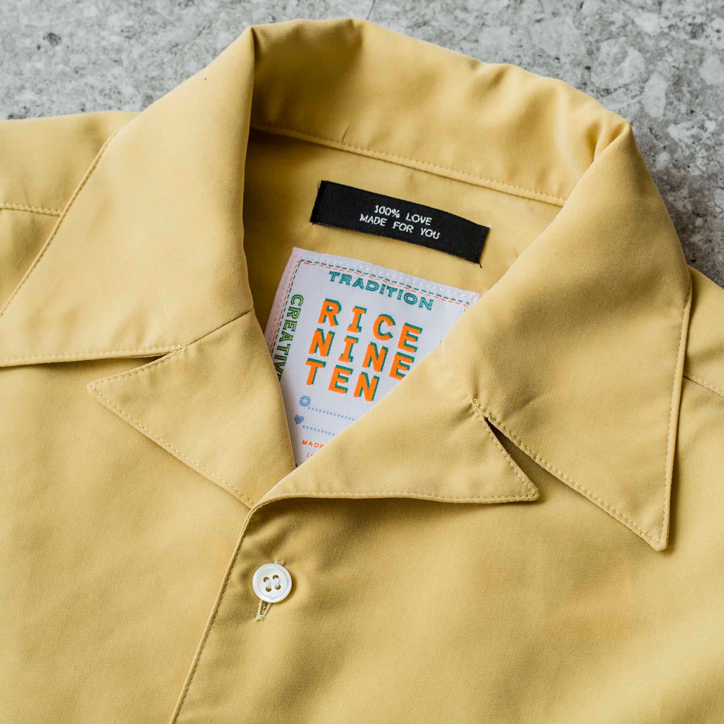 Open Collar Shirt by RICE NINE TEN sold at nation Osaka.