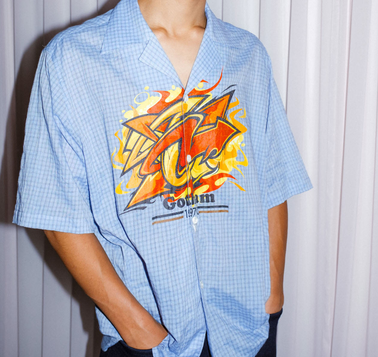 Open Soutien Collar Shirt by RICE NINE TEN sold at nation Osaka.