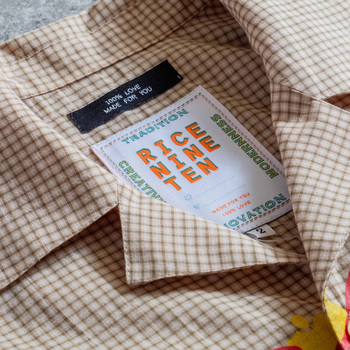Open Soutien Collar Shirt by RICE NINE TEN sold at nation Osaka.