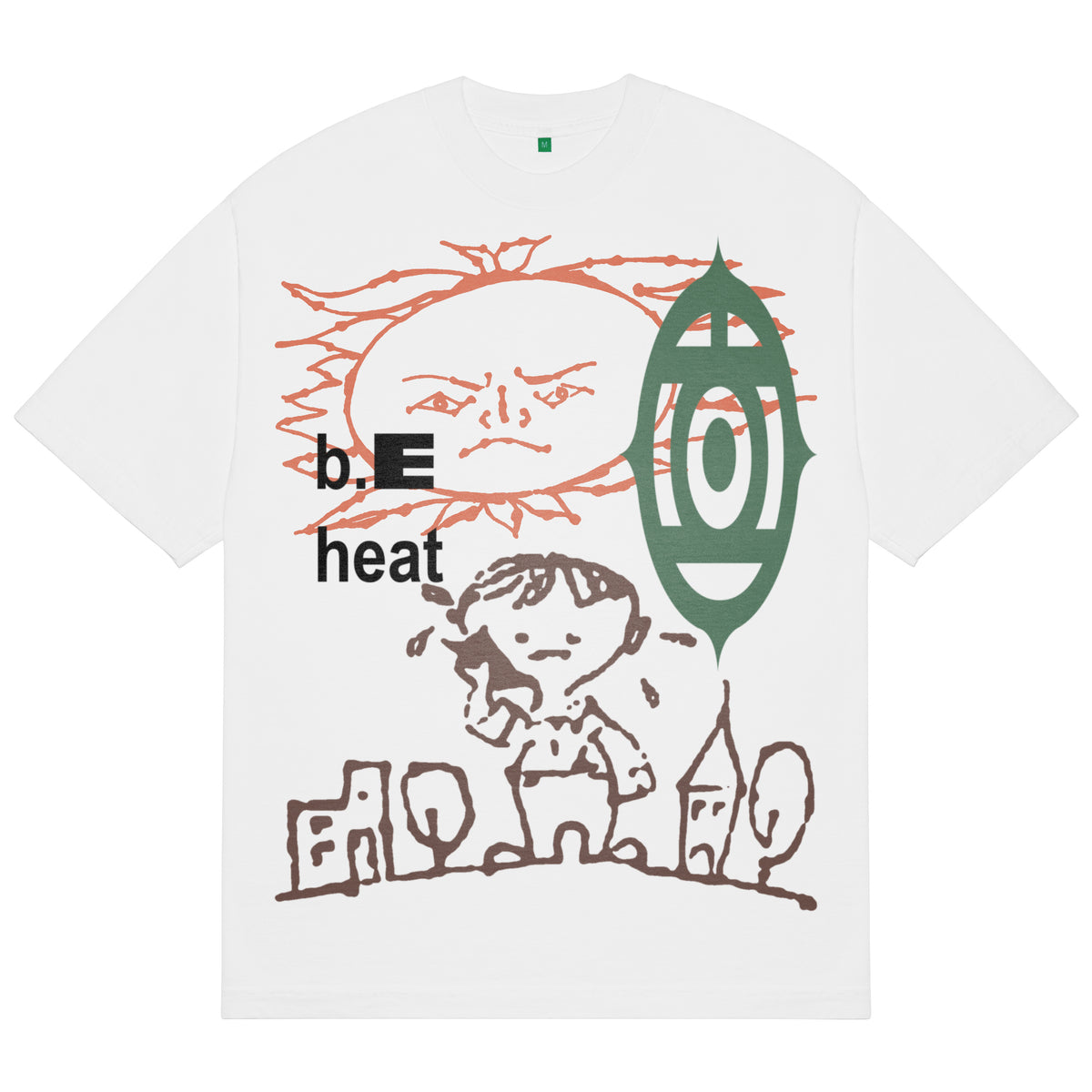 B.e Heat T-Shirt White by b.eautiful sold at nation Osaka.