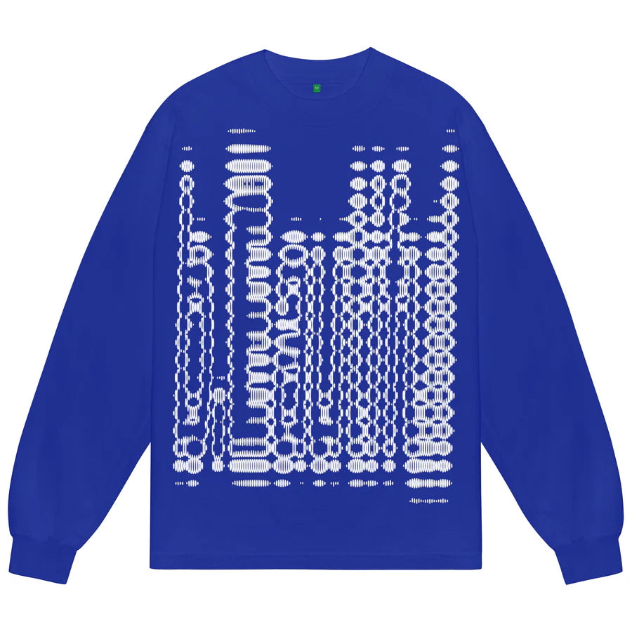 B.eautiful Vapor Logo Ls Shirt Cobalt Blue by b.eautiful sold at nation Osaka.