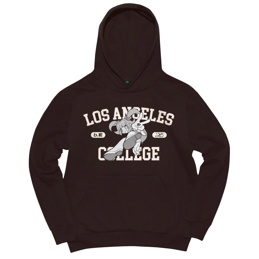 B.eautiful X Yumin Ha College Hoodie Chocolate by b.eautiful sold at nation Osaka.
