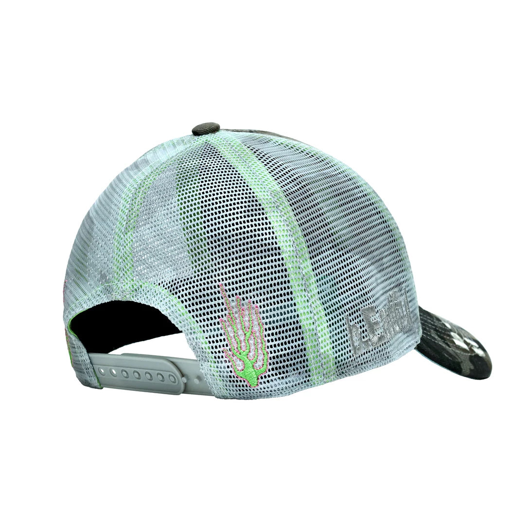 Biyu Trucker Hat Peak Camo by b.eautiful sold at nation Osaka.