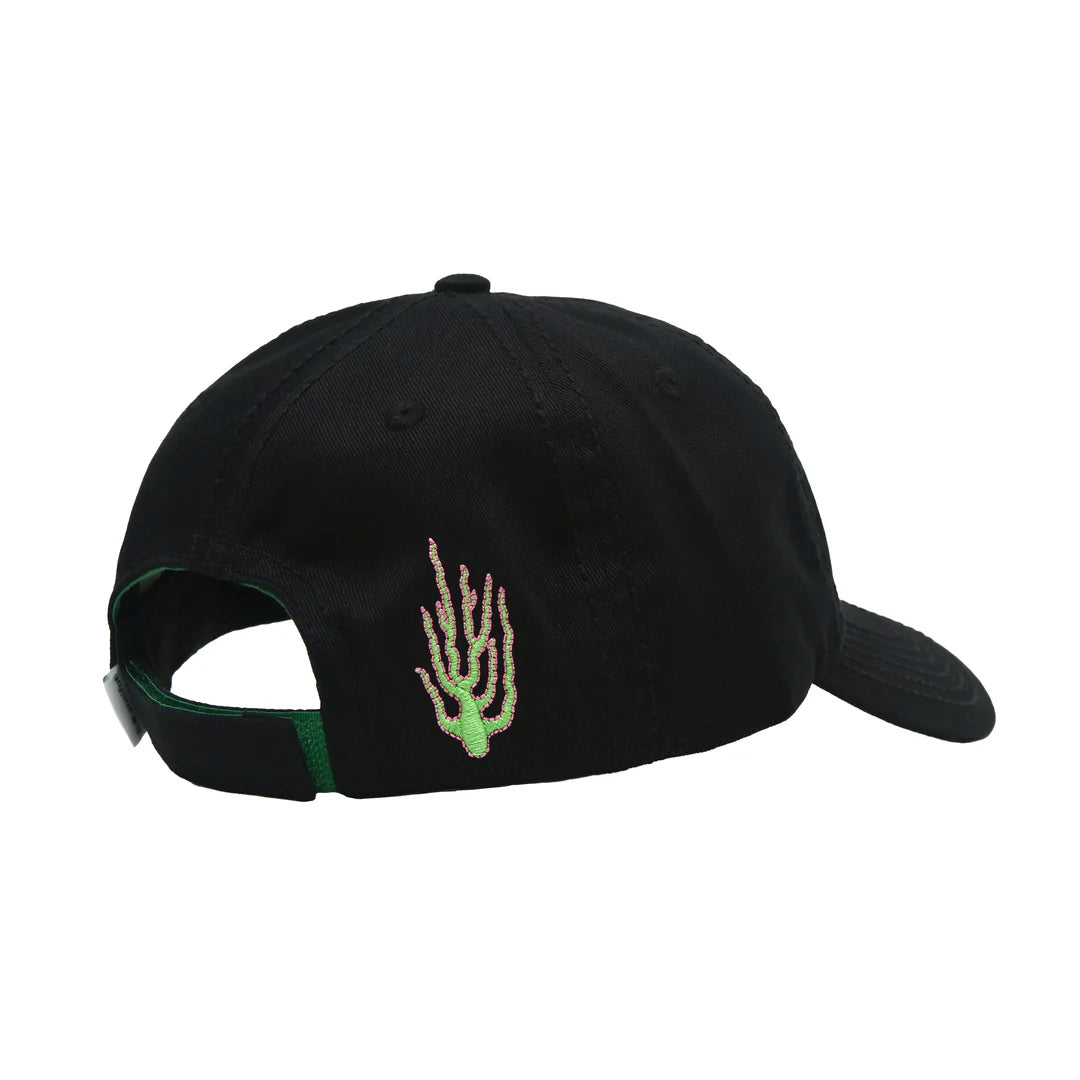 Spirit 6 Panel Hat Black White by b.eautiful sold at nation Osaka.