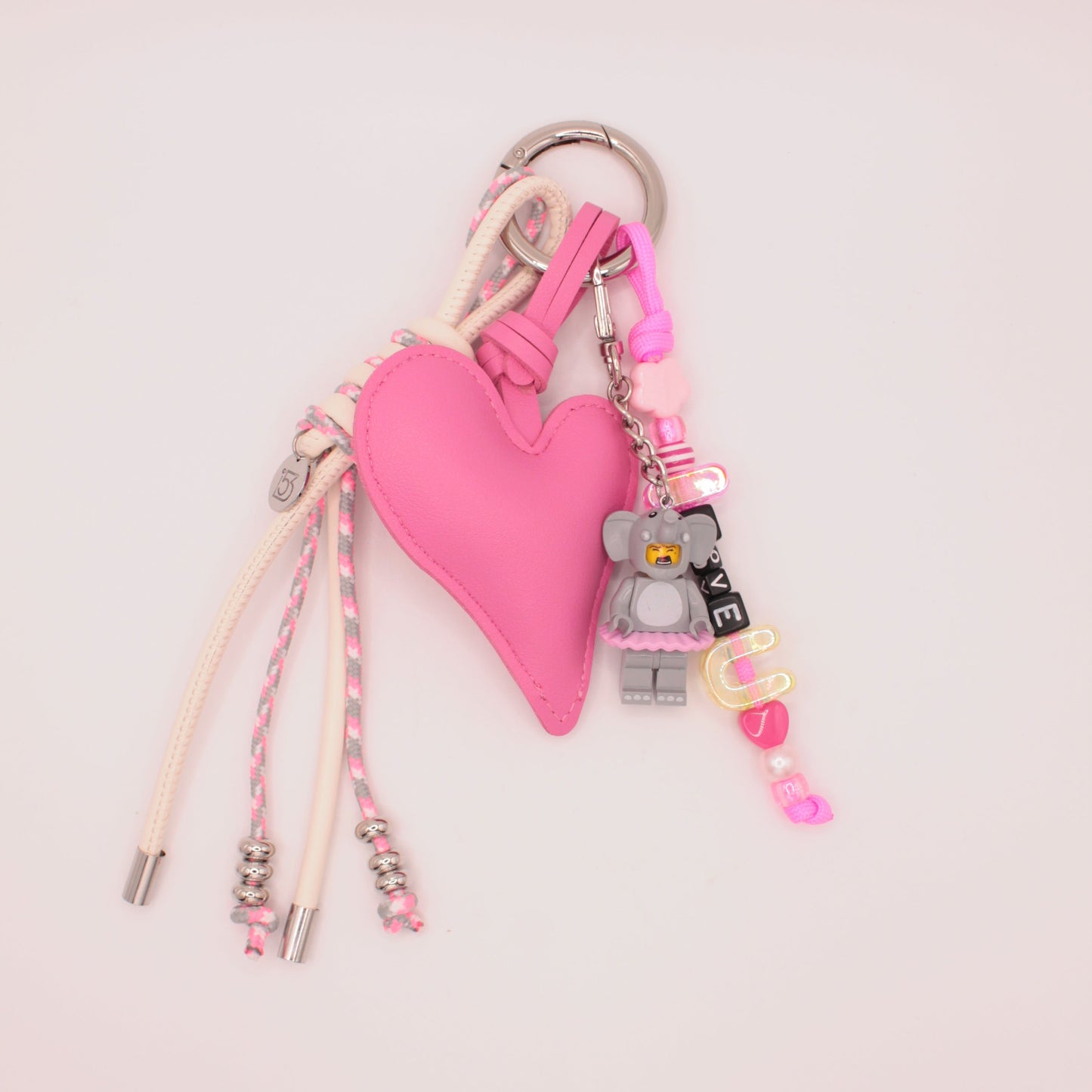 Light Pink Heart Charm Set