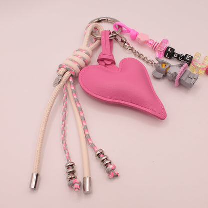 Light Pink Heart Charm Set