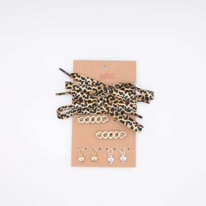 Golden Leopard Shoe Charm Set