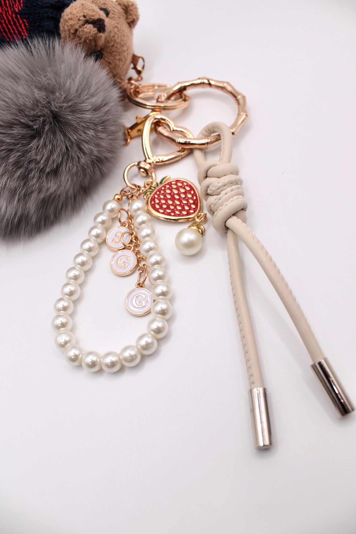 Navy Sweater Bear Charm Set