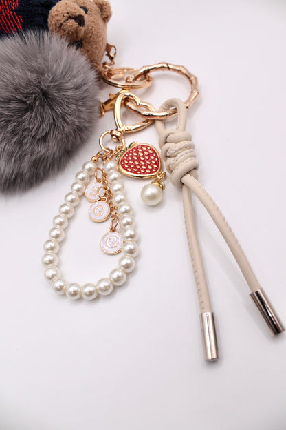 Navy Sweater Bear Charm Set