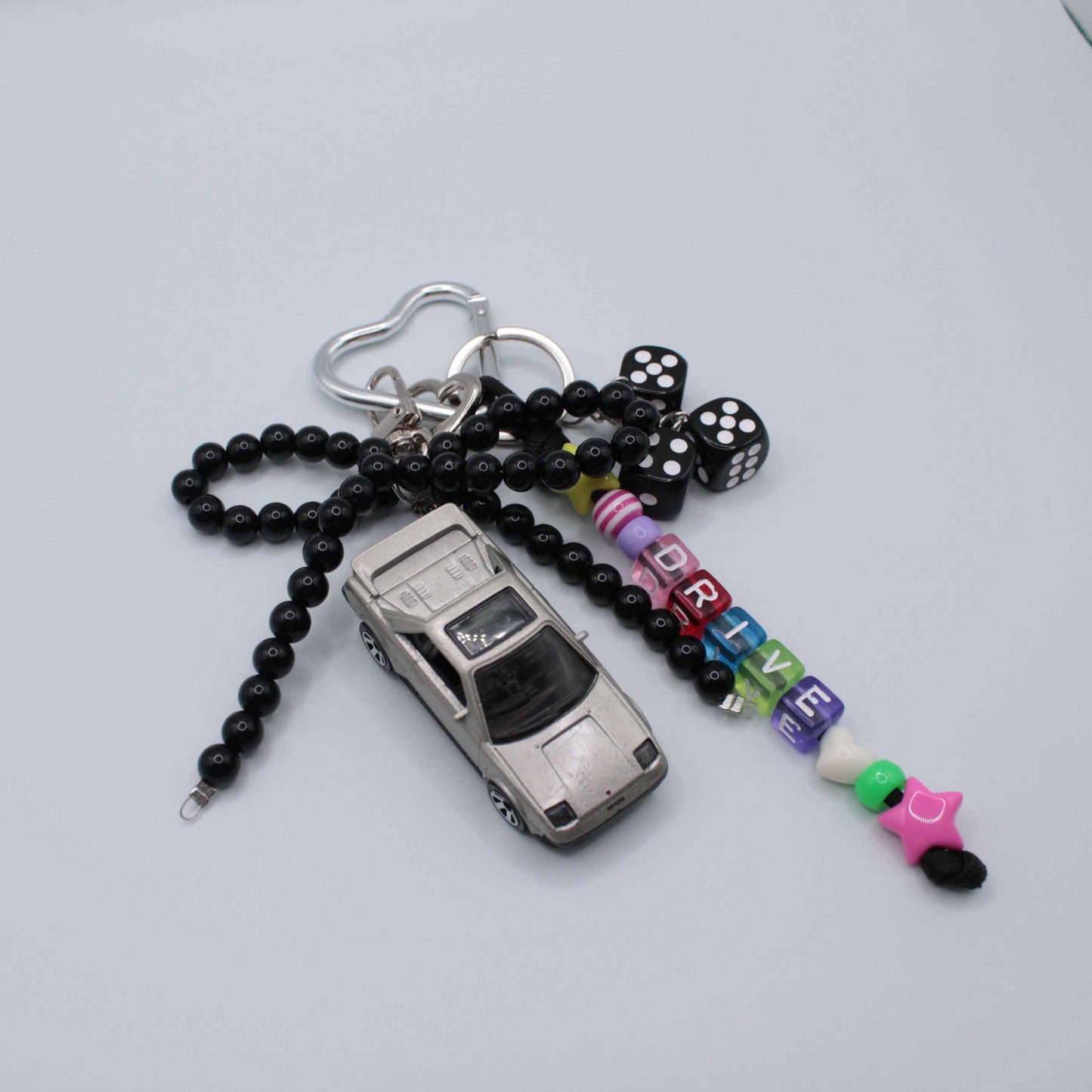 Silver Toyota Vintage Car Charm