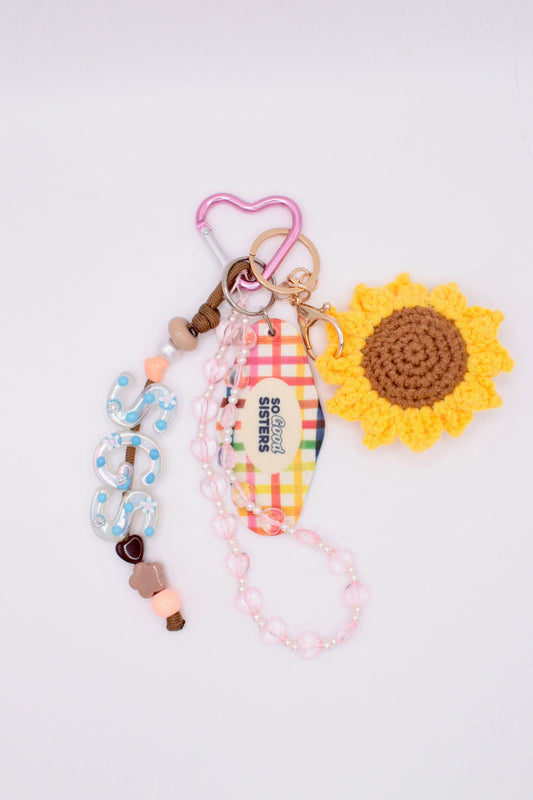 Crochet Sunflower Bag Charm🌻