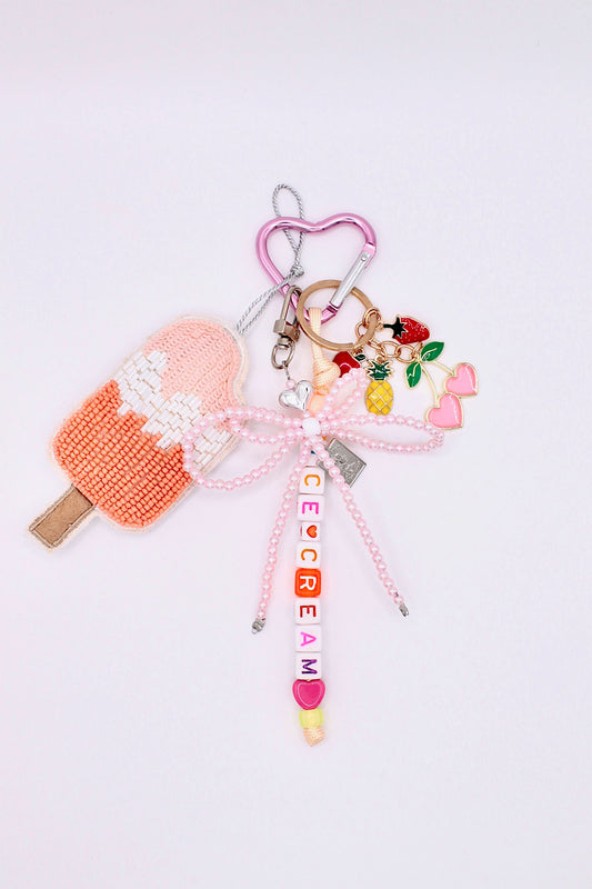 Pink Popsicle Bag Charm 🍧