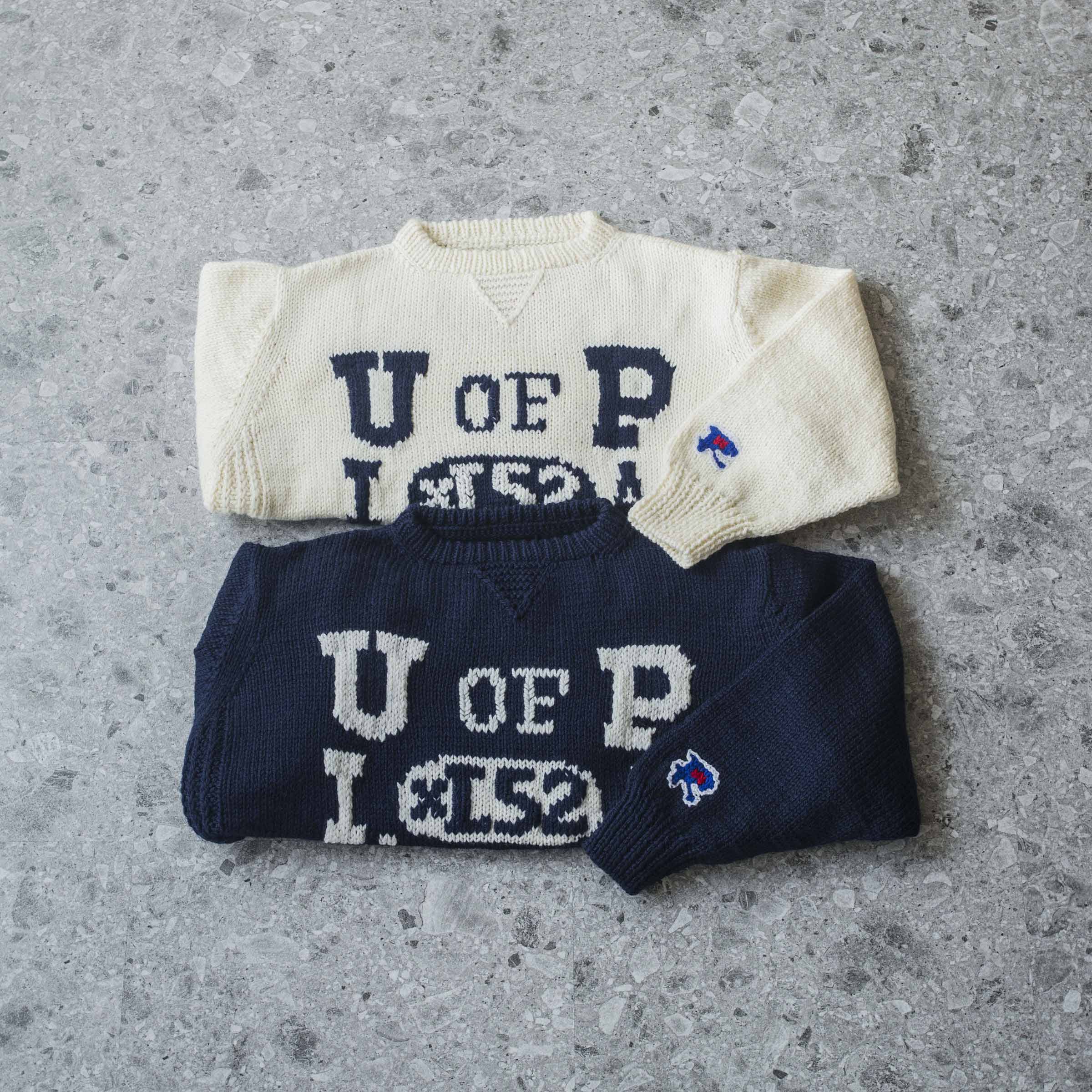 Hand Knit College Sweater - RICE NINE TEN | nation Osaka