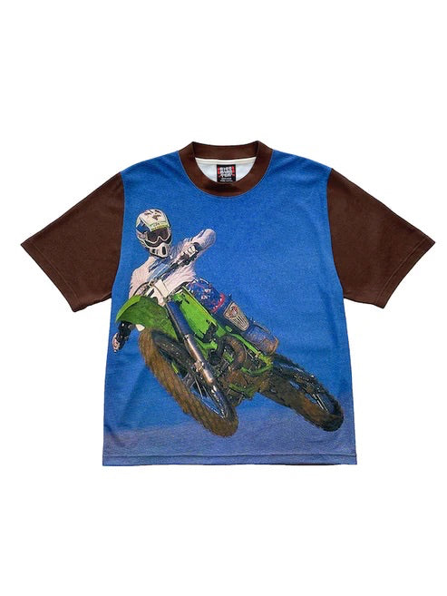 Photo Print Tee Brown by RICE NINE TEN sold at nation Osaka.