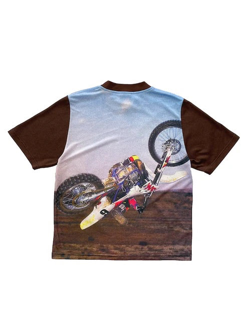 Photo Print Tee Brown by RICE NINE TEN sold at nation Osaka.