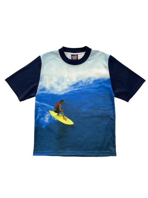 Photo Print Tee Navy by RICE NINE TEN sold at nation Osaka.