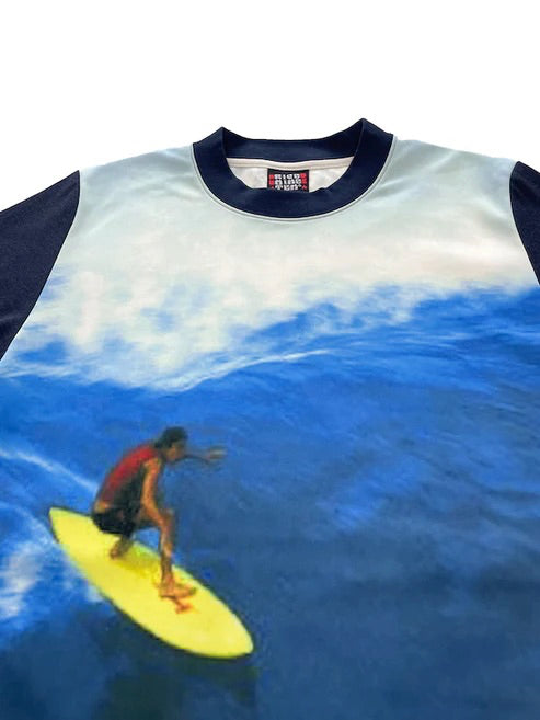 Photo Print Tee Navy by RICE NINE TEN sold at nation Osaka.