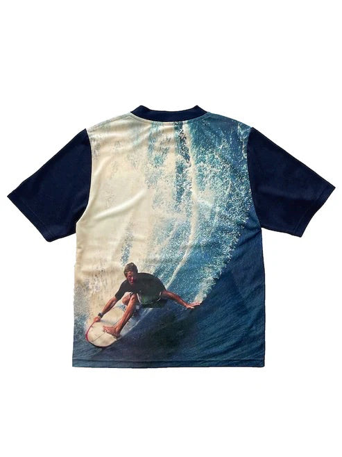 Photo Print Tee Navy by RICE NINE TEN sold at nation Osaka.