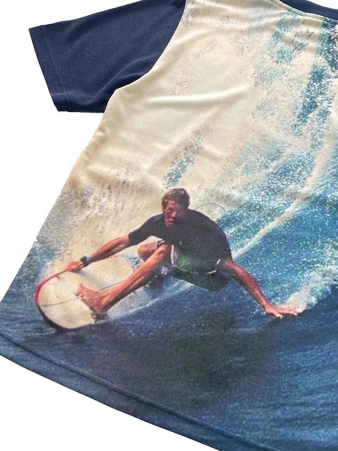 Photo Print Tee Navy by RICE NINE TEN sold at nation Osaka.