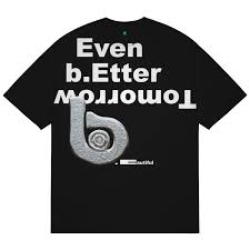 b.E Evan Better Tomorrow T Shirt Black by b.eautiful sold at nation Osaka.